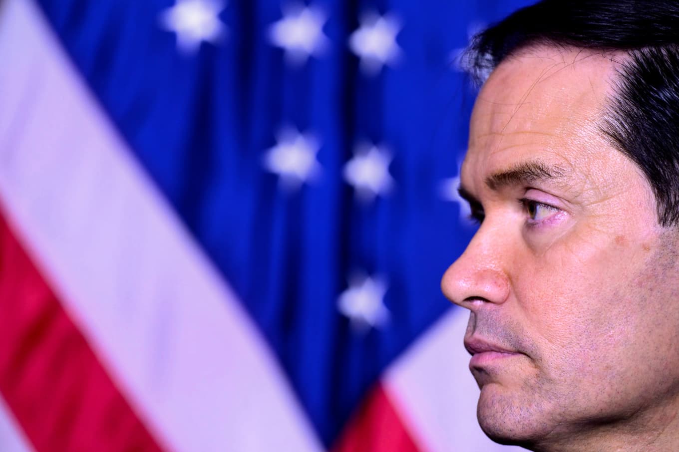 USA:s utrikesminister Marco Rubio på bild från i fredags. Foto: Stefano Rellandini/AP/TT
