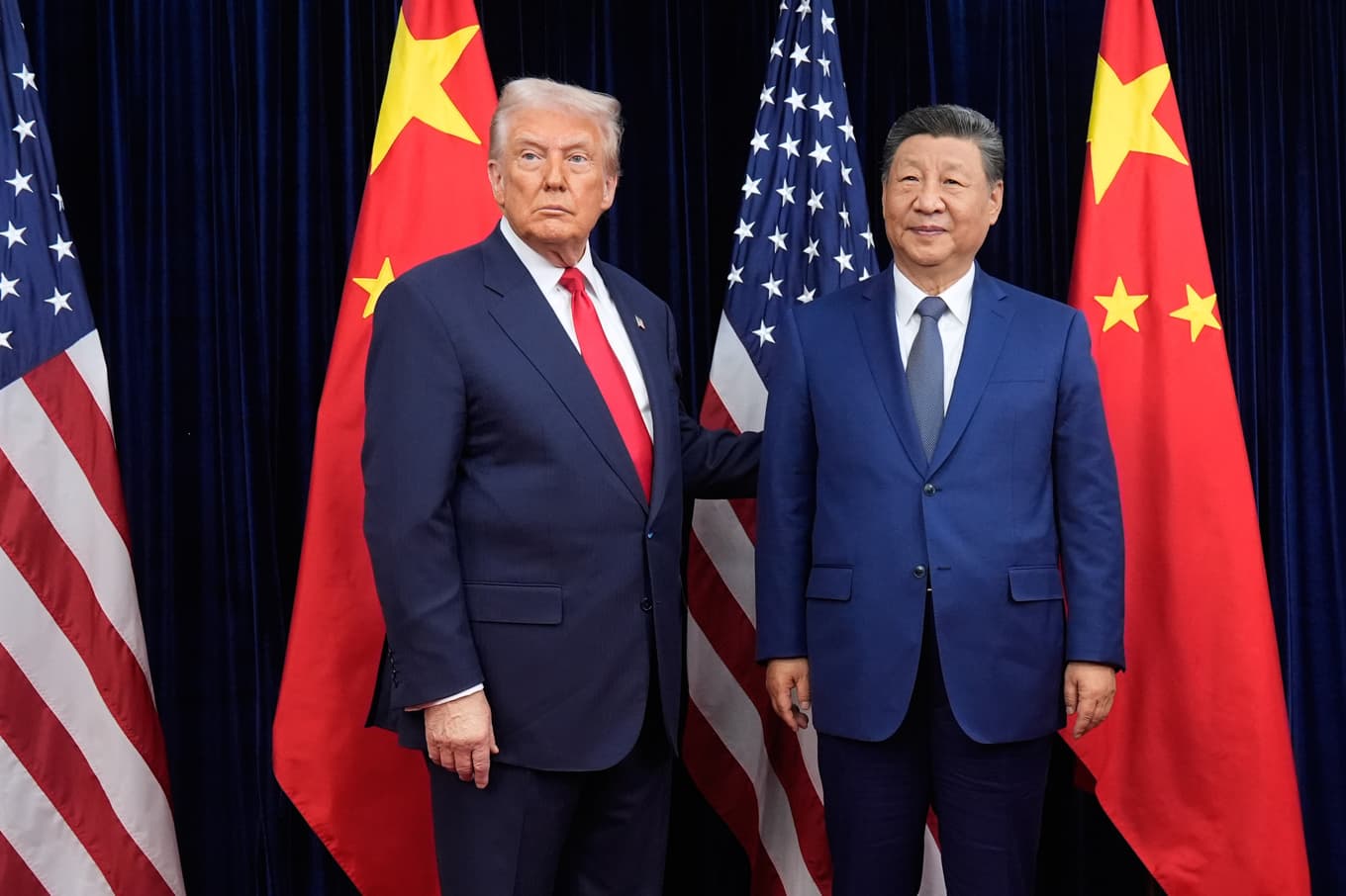 USA:s president Donald Trump träffade Kinas president Xi Jinping i oktober. Foto: Mark Schiefelbein/AP/TT