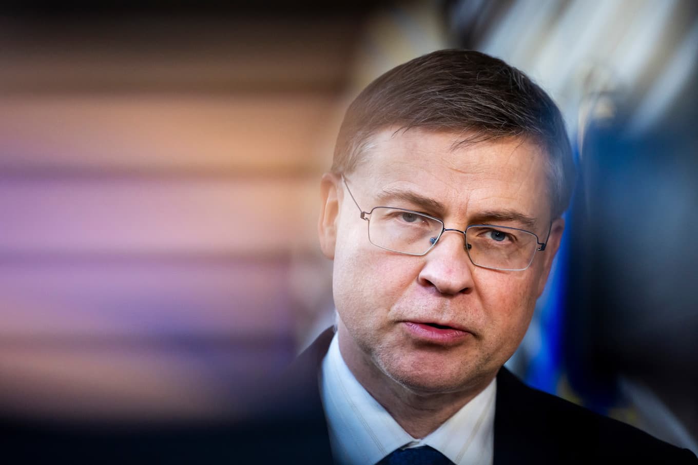 Valdis Dombrovskis är EU:s ekonomikommissionär. Foto: Geert Vanden Wijngaert/AP/TT