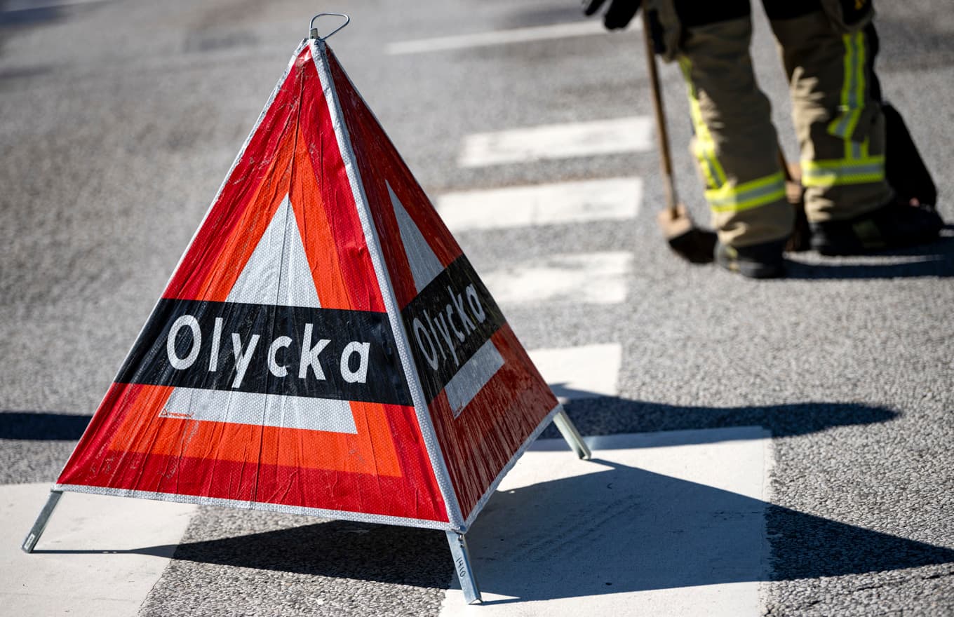 En bil och en motorcykel har kolliderat i Kalmar. Arkivbild. Foto: Johan Nilsson/TT