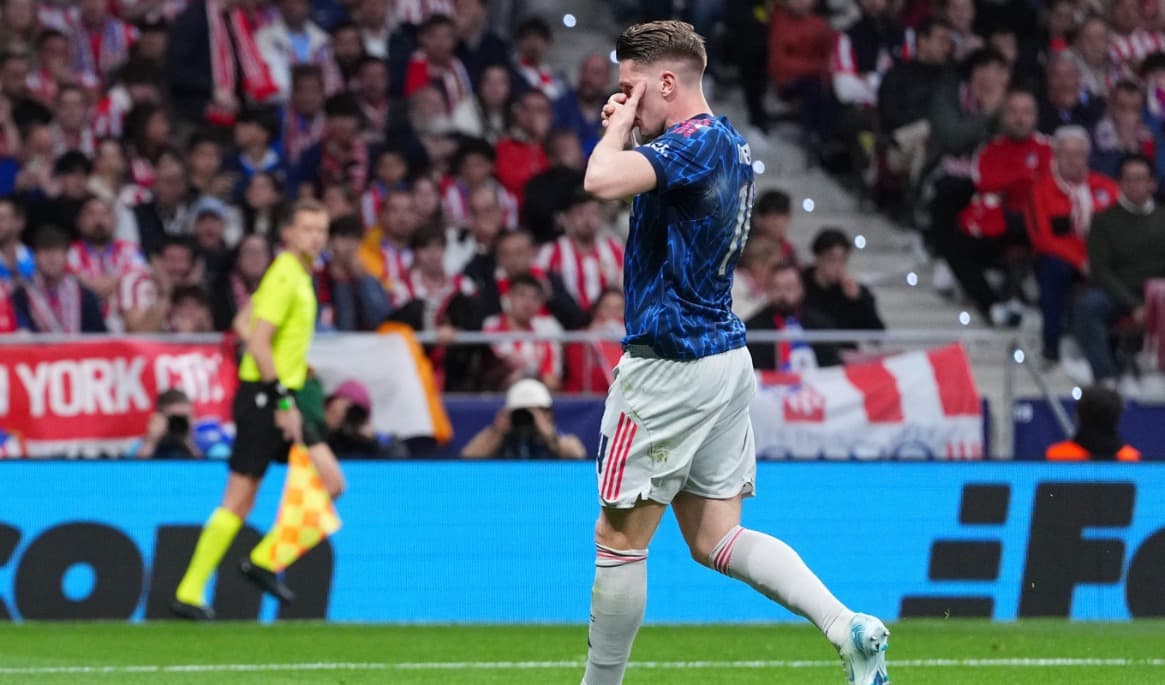Arsenals svenske stjärnanfallare Viktor Gyökeres firar ett mål i Champions League-semifinalen mot Atletico Madrid. Foto: Manu Fernandez/AP/TT