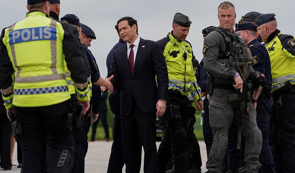 USA:s utrikesminister Marco Rubio under Sverigebesöket vid Natomötet nyligen. Foto: Julia Demaree Nikhinson / POOL / AFP via Getty Images