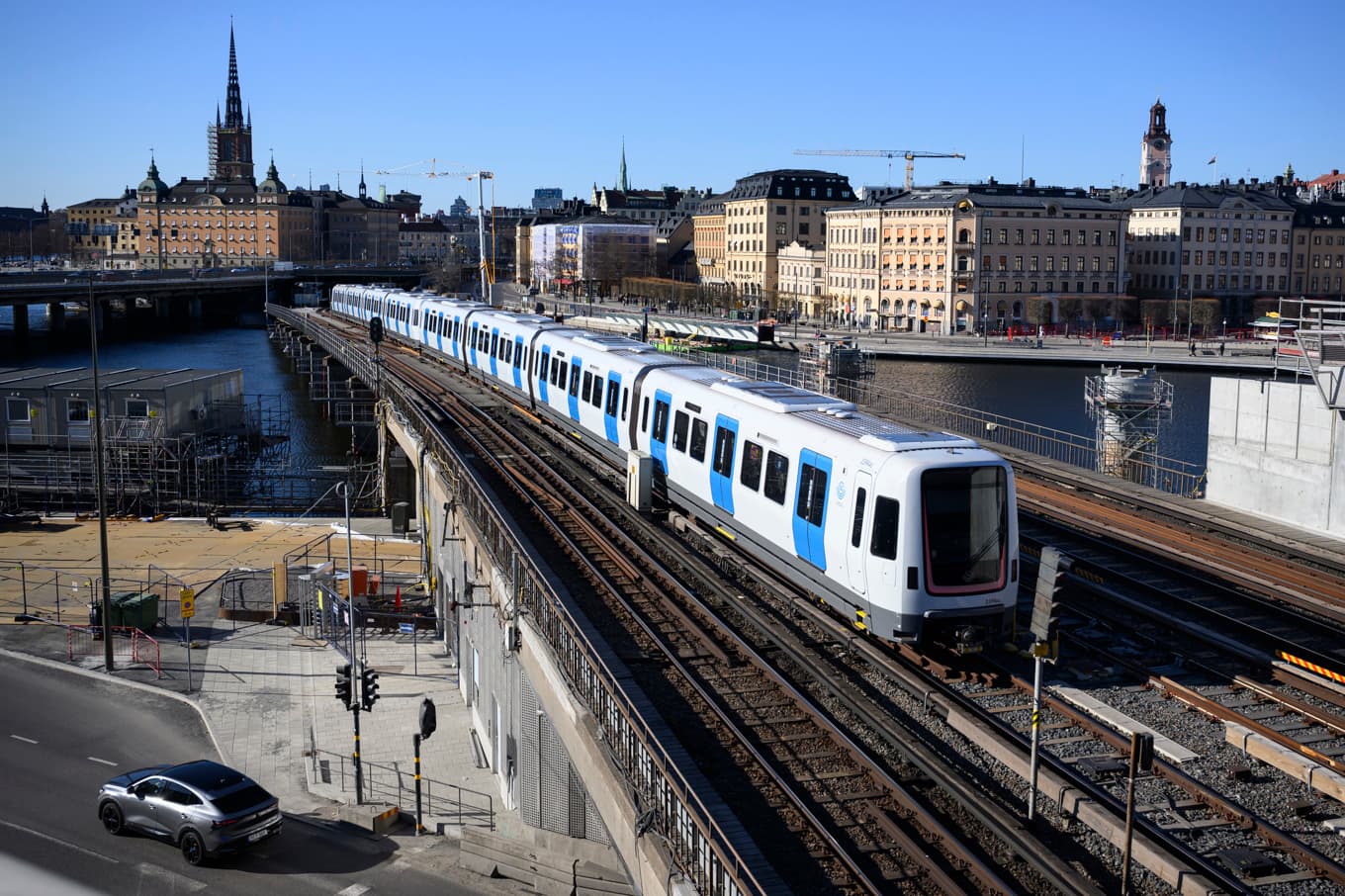 Tunnelbanebron mellan Slussen och Gamla stan. Bild från april. Foto: Henrik Montgomery/TT