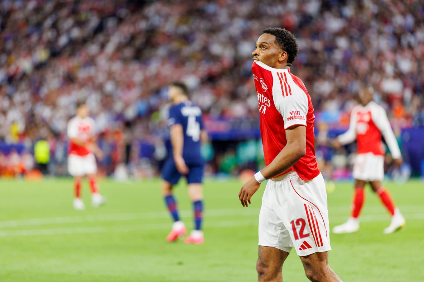 Jurriën Timber spelade CL-finalen med Arsenal. Foto: Svein Ove Ekornesvåg/NTB/TT