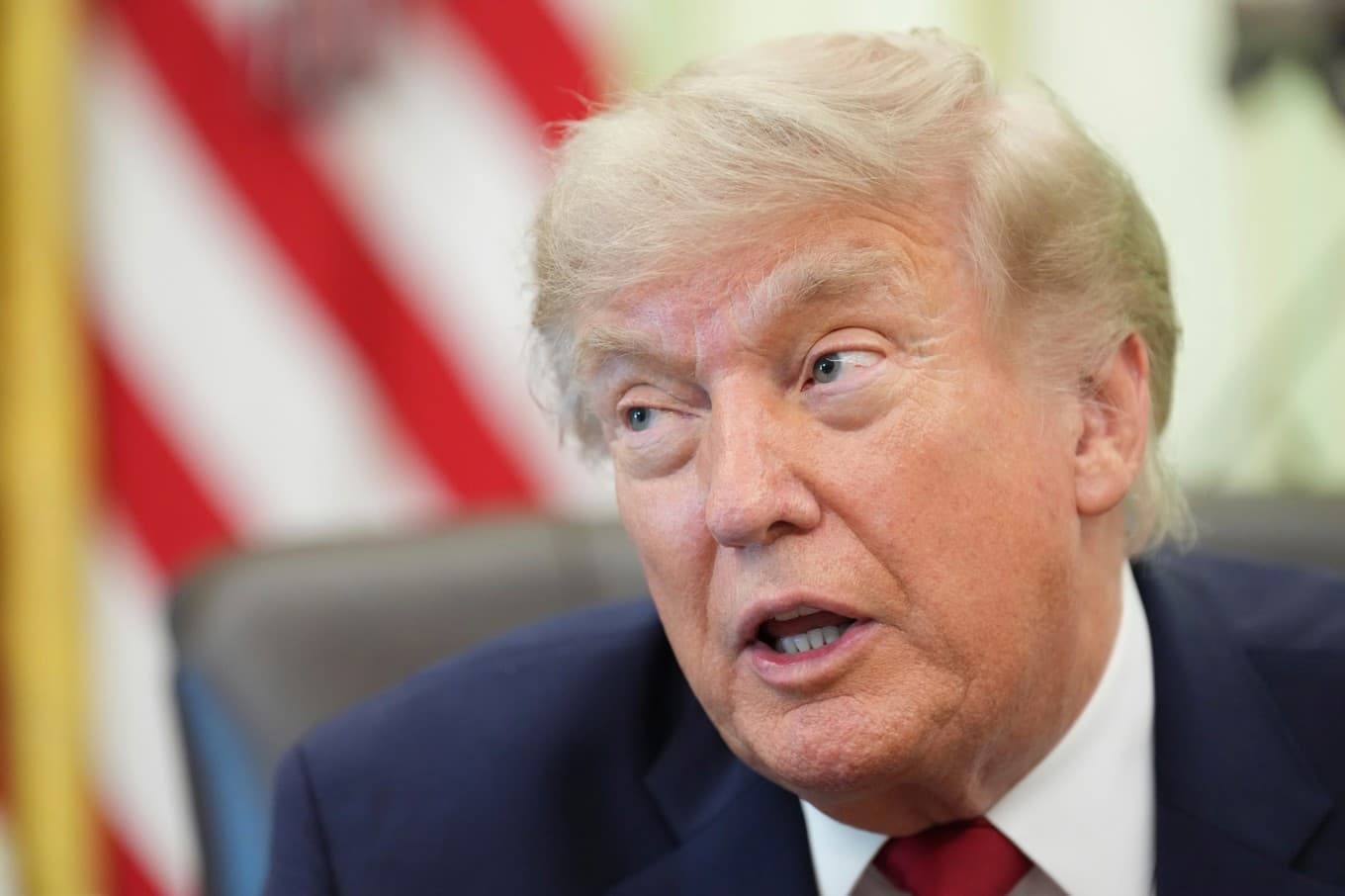 USA:s president Donald Trump i Vita huset i Washington DC i måndags. Foto: Jacquelyn Martin/AP/TT