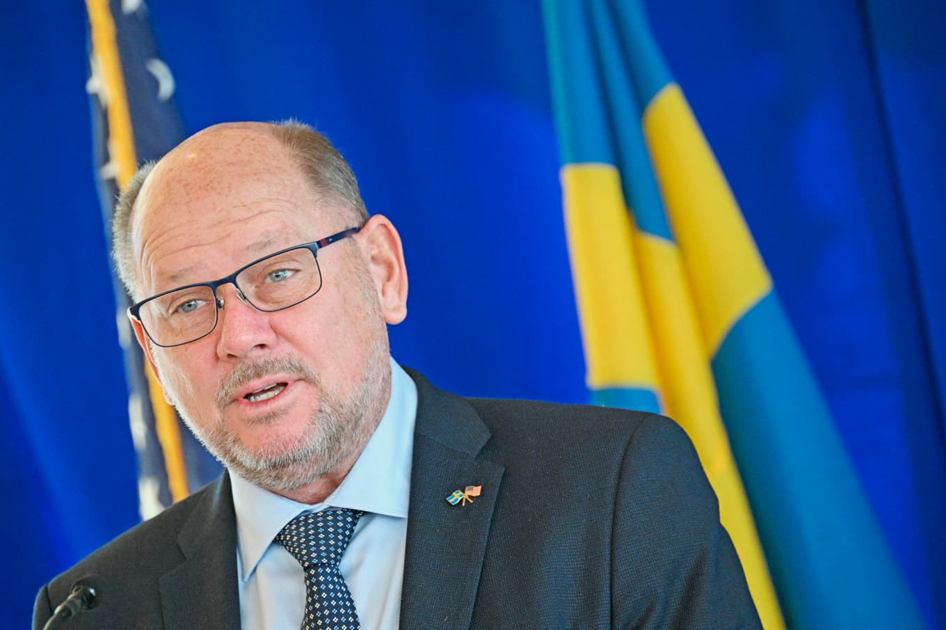 Urban Ahlin har tidigare varit ambassadör i Kanada och är nu ambassadör i USA. Han menar att säkerhetsläget kommer att påverka arrangemanget.    Foto: Mandel Ngan/AFP via Getty Images