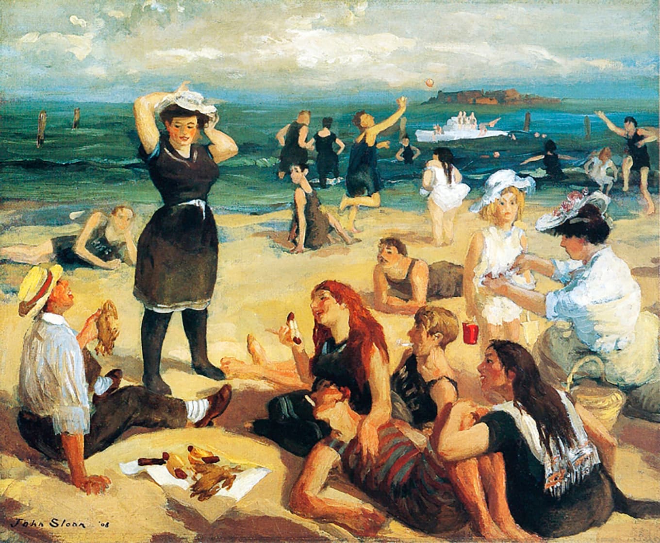 Satir och tragedi – men mest av allt en vemodig komedi. Målning av John Sloan (1871–1951). Foto: Walker Art Center/Wikimedia Commons