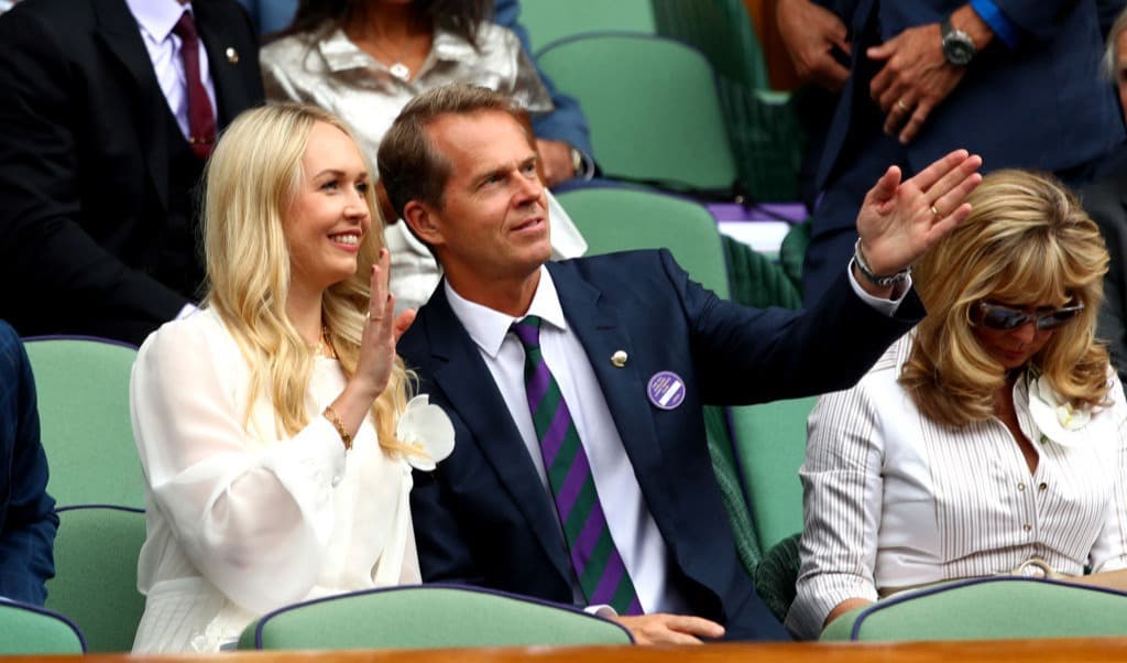 Stefan Edberg och dottern Emilie på Wimbledon. Foto: Clive Brunskill/Getty Images