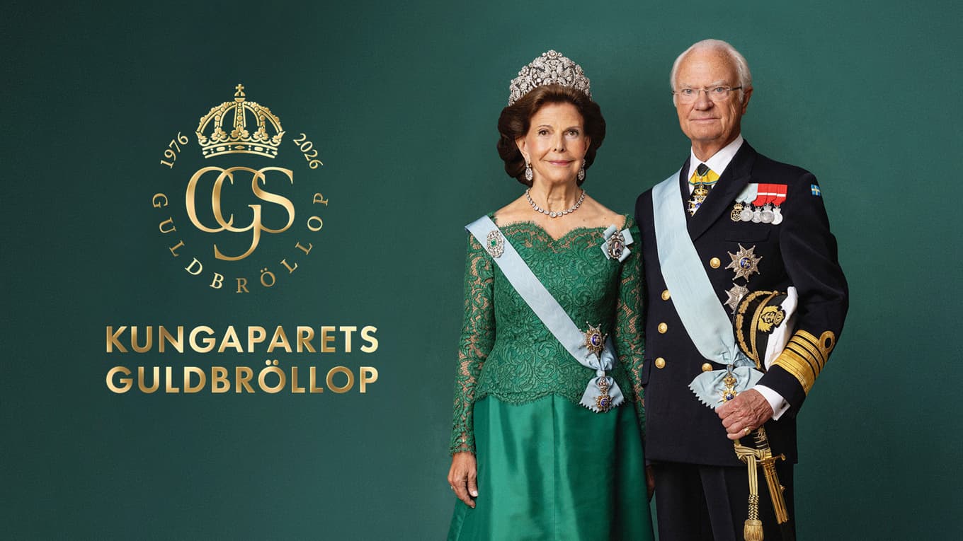 Det officiella foto som tagits inför drottning Silvias och kung Carl XVI Gustafs guldbröllopsfirande i veckan. Foto: Elisabeth Toll/Kungl. Hovstaterna