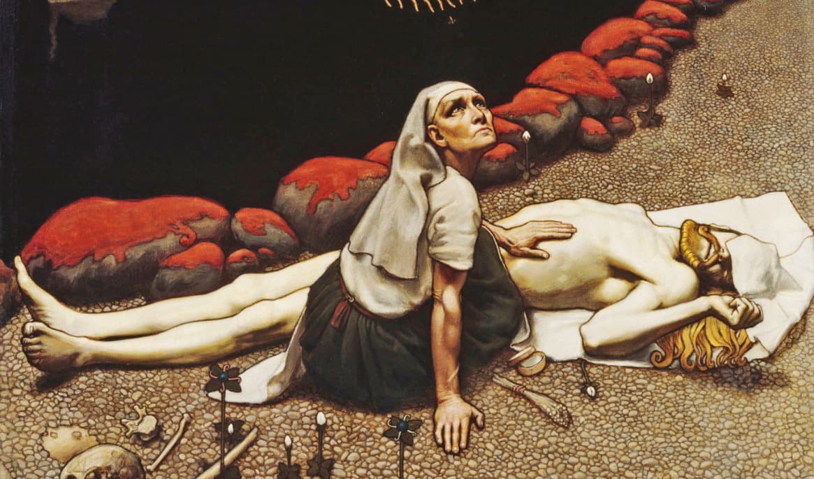 ”Lemminkäinens moder” av Akseli Gallen-Kallela, 1897. Ateneum, Helsingfors.   Foto: Wikimedia Commons
