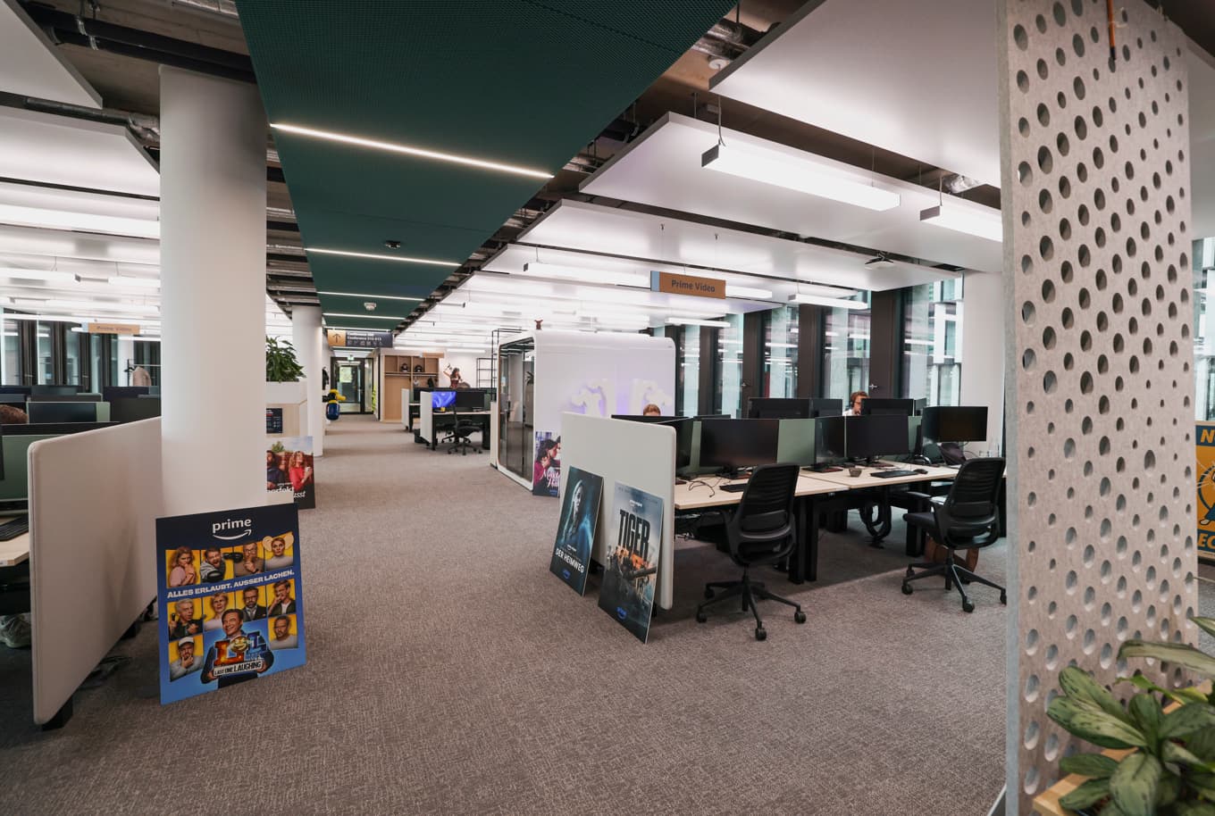 Amazons nya kontor i München. Företaget har sagt upp många anställda under sin AI-effektivisering. Foto: AFP via Getty Images