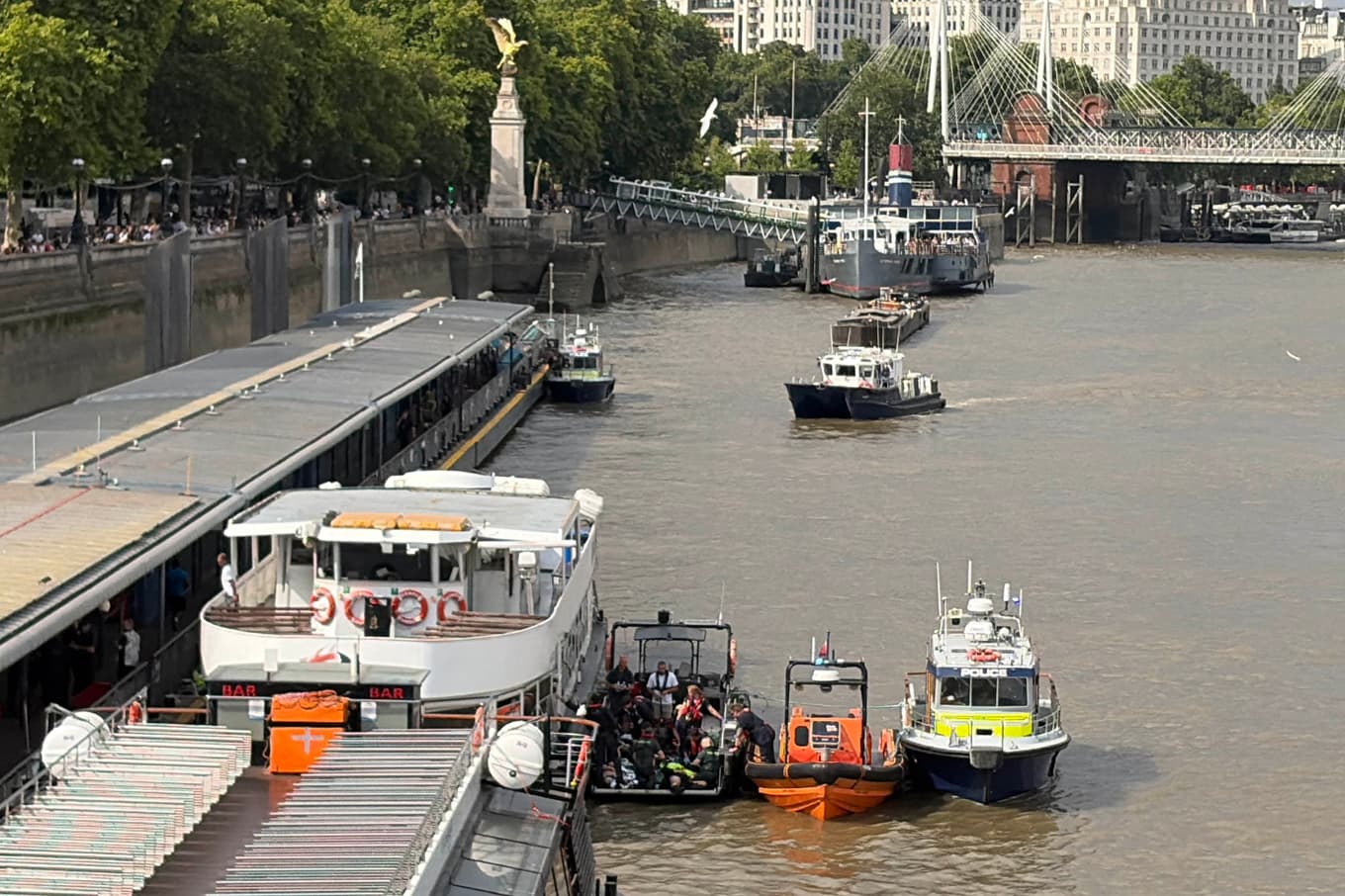 Räddningstjänsten ryckte ut till olyckan vid Westminster Bridge i London. Arkivbild. Foto: David Lynch/AP/TT