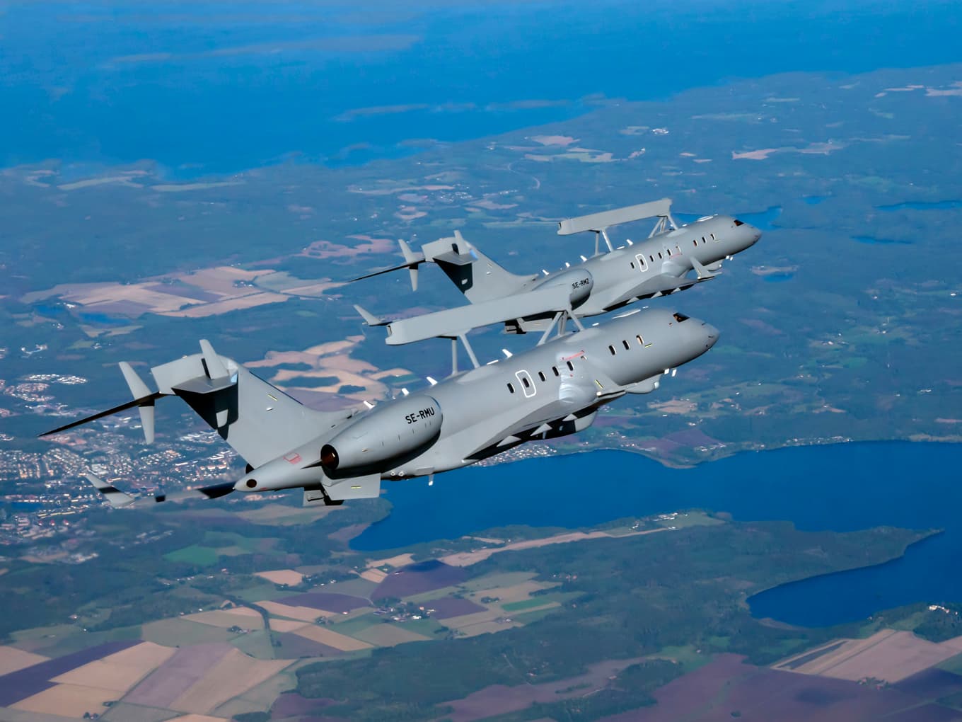 Global Eye är ett luftburet varnings- och kontrollsystem tillverkat av försvarskoncernen Saab. Foto: Saab
