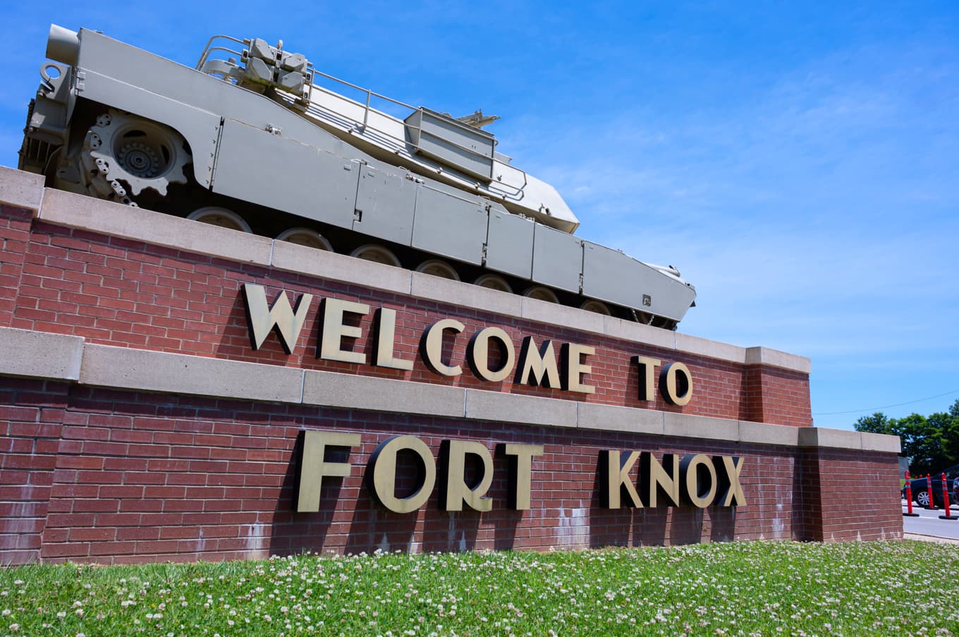 Fort Knox är en militärbas i Kentucky. Här finns en stor del av den federala guldreserven. Fästningen byggdes 1936 och kallas The Gold Vault. Foto: Jon Cherry/Getty Images