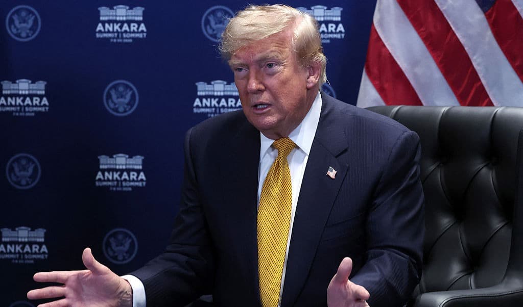 USA:s president Donald Trump i Ankara på onsdagen. Foto:  Filip Singer/Pool/AFP via Getty Images