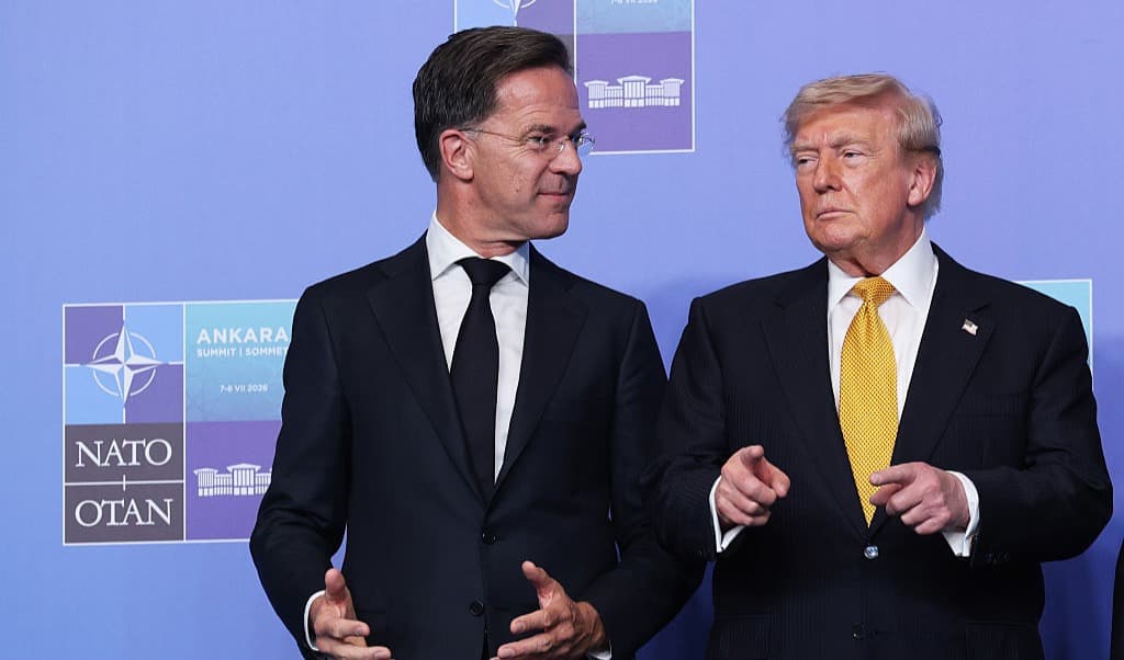 Natochefen Mark Rutte och USA:s president Donald Trump i Ankara. Foto: Win McNamee/Getty Images