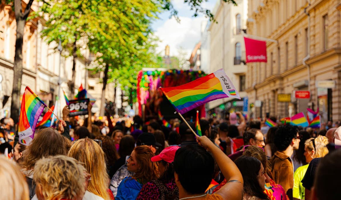 Sverige ligger på en niondeplats i ILGA-Europes hbtqi-index Rainbow Map. Foto: Malcolm Broström
