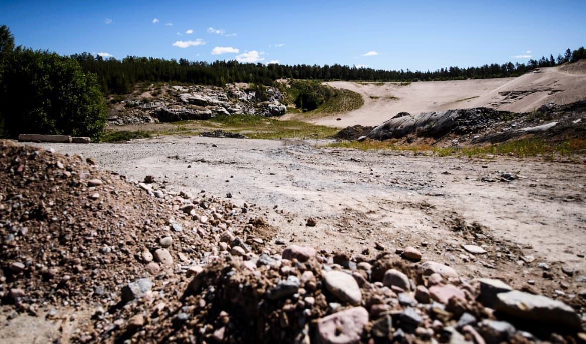 Naturgrus har en punktskatt för utvinnaren. Arkivbild Foto: Erik Simander/TT