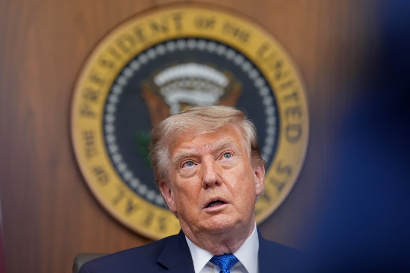 Donald Trump under fredagen. Foto: Jacquelyn Martin/AP/TT