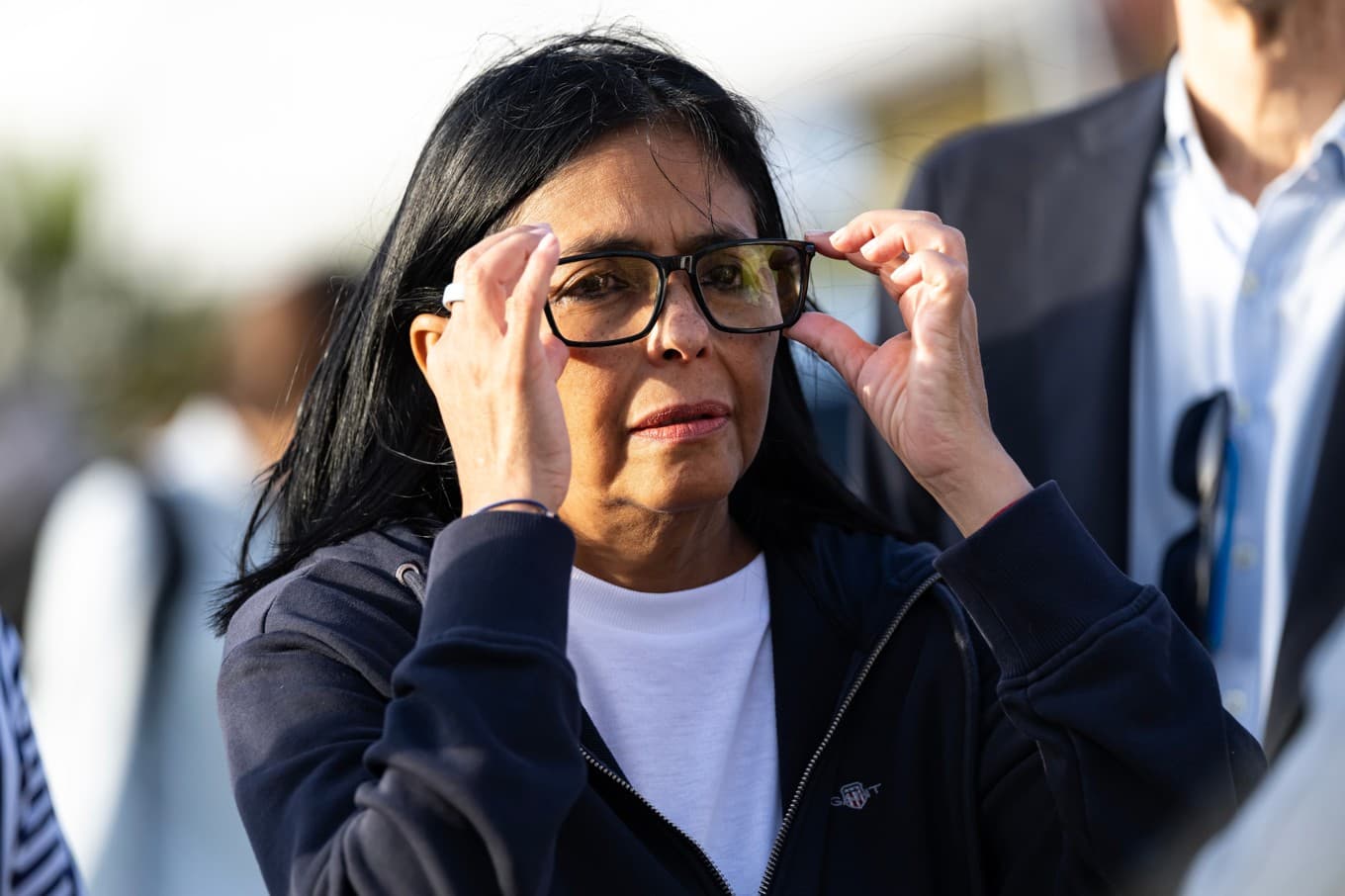 Interimspresidenten Delcy Rodríguez på en bild från i början av juli. Foto: Miguel Medina/AP/TT