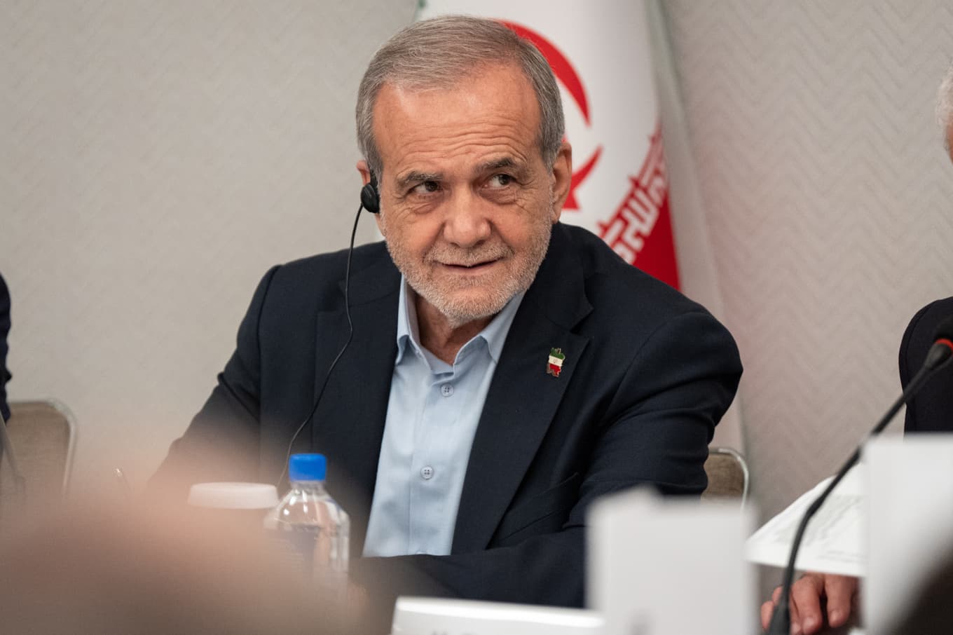 Irans president Masoud Pezeshkian. Arkivbild. Foto: Angelina Katsanis  /AP/TT