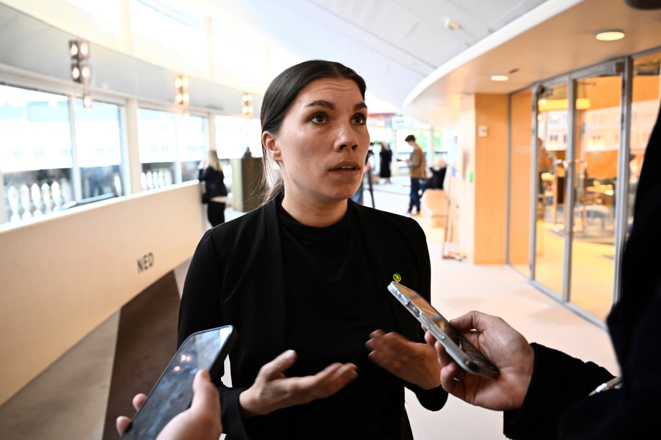 Miljöpartiets gruppledare och talesperson för migrationsfrågor Annika Hirvonen. Arkivbild. Foto: Fredrik Sandberg/TT