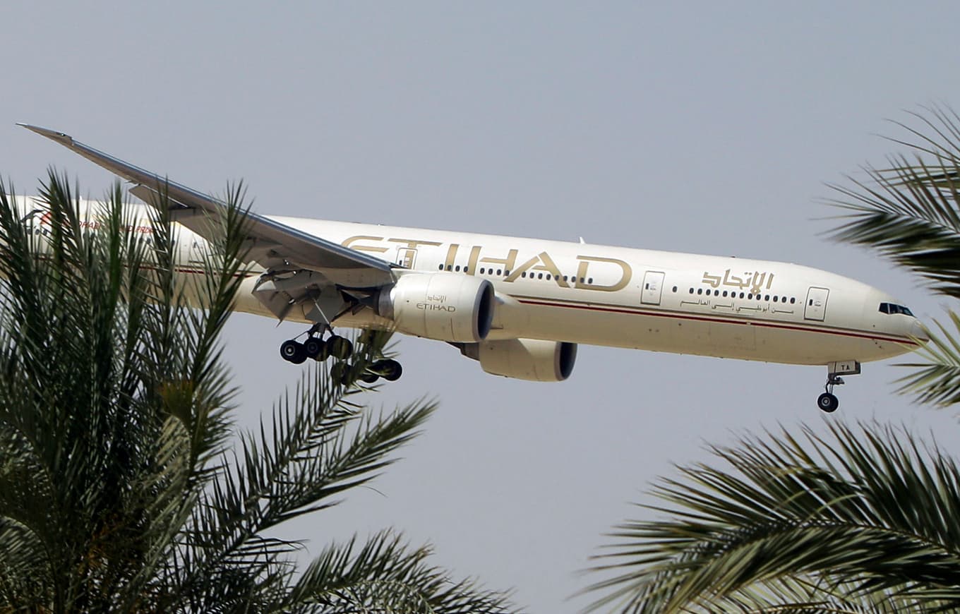 Etihad Airways börjar flyga till Landvetter utanför Göteborg. Arkivbild. Foto: Kamran Jebreili/AP/TT