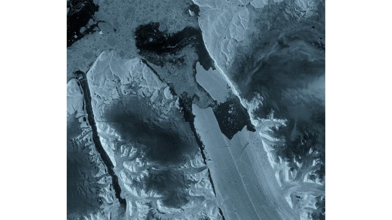 Forskarna beskriver isberget som brutit sig bort som en dramatisk förändring. Foto: ESA