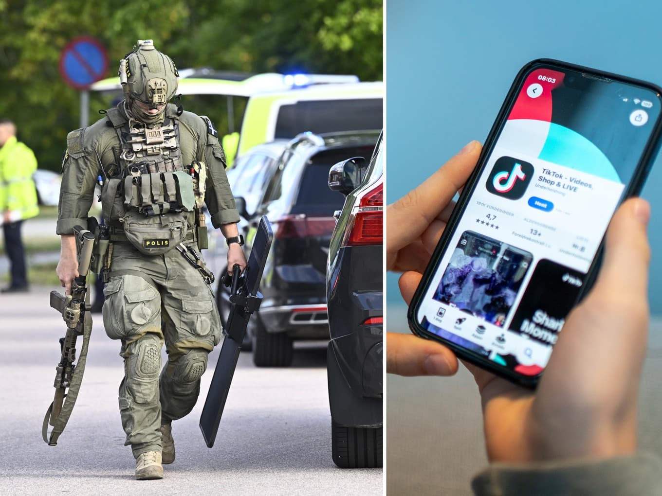 Tiktok har hamnat i fokus. Bilden är ett montage. Arkivbild. Foto: TT