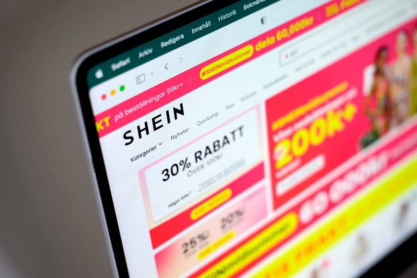 E-klädjätten Shein noterades på Hongkongbörsen på tisdagen. Arkivbild. Foto: Jessica Gow/TT