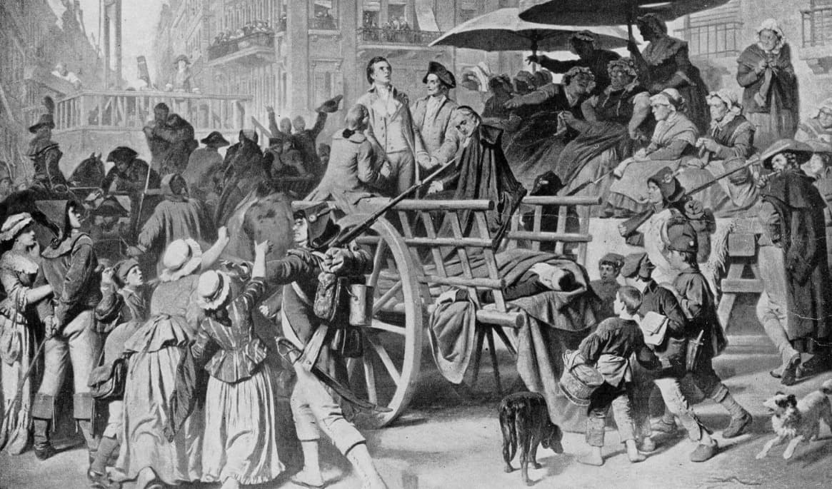 Giljotineringarna under den franska revolutionen blev populära tillställningar dit folk samlades för att beskåda avrättningarna. Foto: Archive Photos/Getty Images