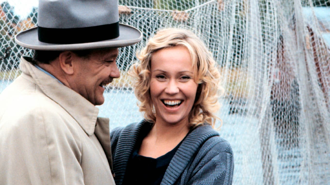 Gunnar Hellström och Agnetha Fältskog, i SVT fredag eftermiddag den 7 augusti. Foto: SF Studios