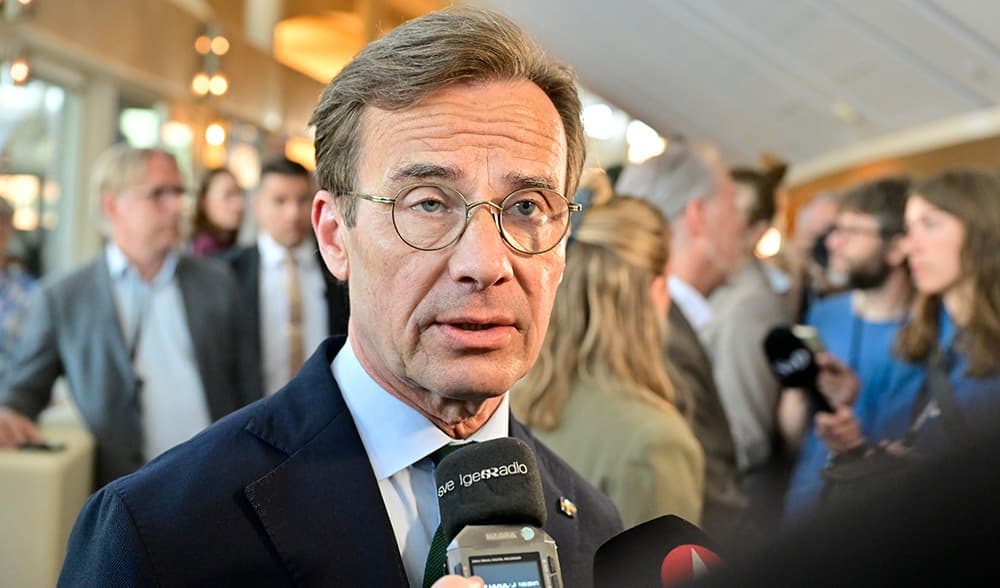 Statsminister Ulf Kristersson (M) är förvånad över Socialdemokraternas omsvängning. Foto: Jonas Ekströmer/TT