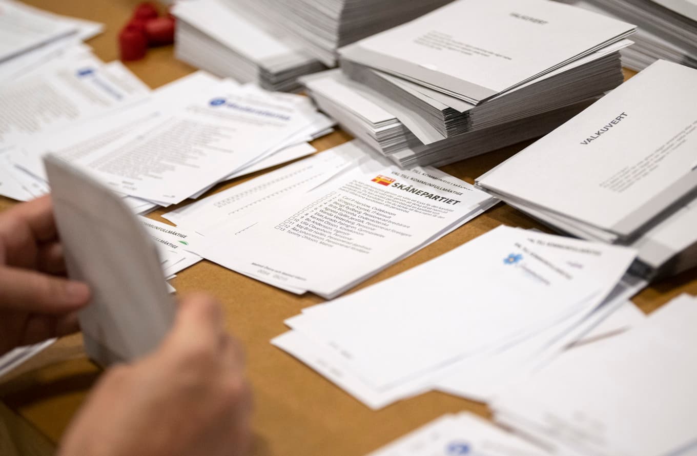 Valmyndigheten har hittills fått in 231 incidenter kopplade till valsedlar. Arkivbild. Foto: Johan Nilsson/TT