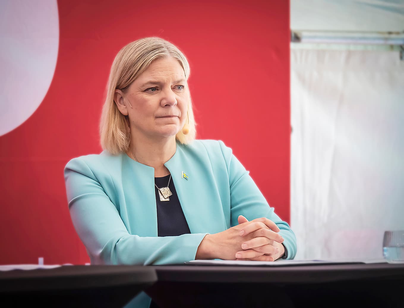 Magdalena Andersson i Almedalen. Foto: Bilbo Lantto