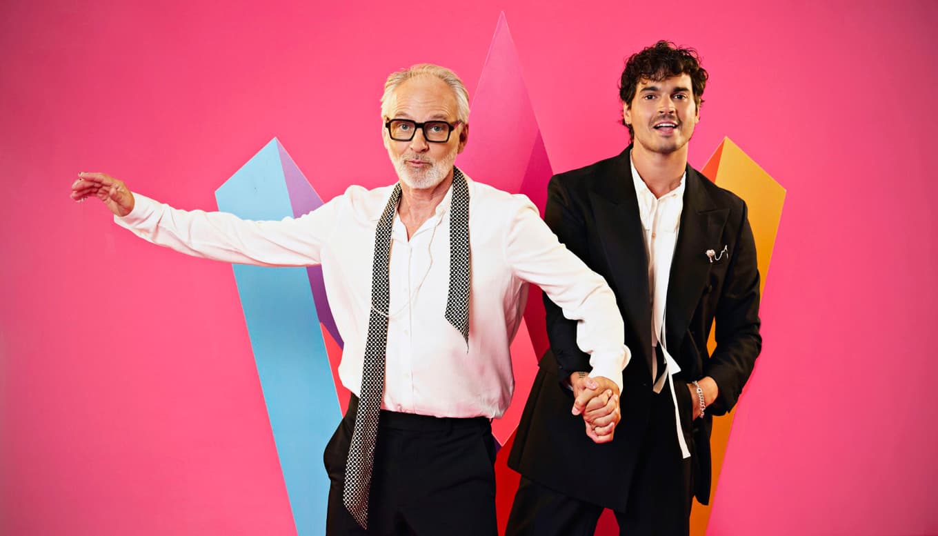Björn Kjellman och Oscar Zia ska tillsammans leda 2027 års Melodifestivalsändningar. Foto: Eva Edsjö/SVT