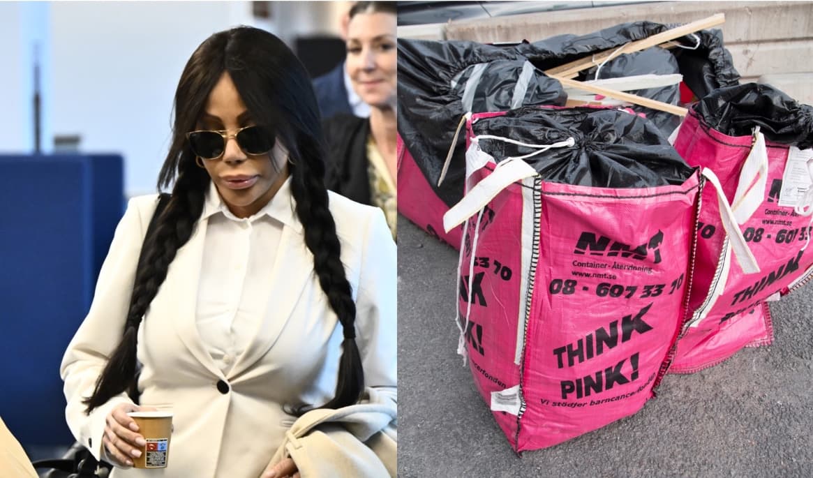 Fariba Andersson dömdes i hovrätten till fem års fängelse för grovt miljöbrott kopplat till hanteringen av avfall i bolaget Think Pink. Nu nekar Högsta domstolen prövningstillstånd och domen vinner laga kraft. Foto: Christine Olsson/TT & Fredrik Sandberg/TT