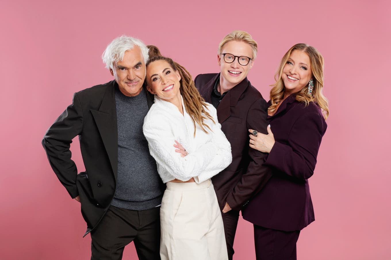 Kristofer Lundström, Mariette Hansson, William Brynolfsson och Shirley Clamp. Foto: Magnus Liam Karlsson/SVT