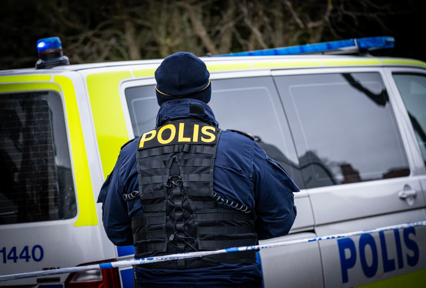 I januari 2025 genomförde polisen en husrannsakan på Försvarsmaktens högkvarter. Arkivbild. Foto: Johan Nilsson/TT