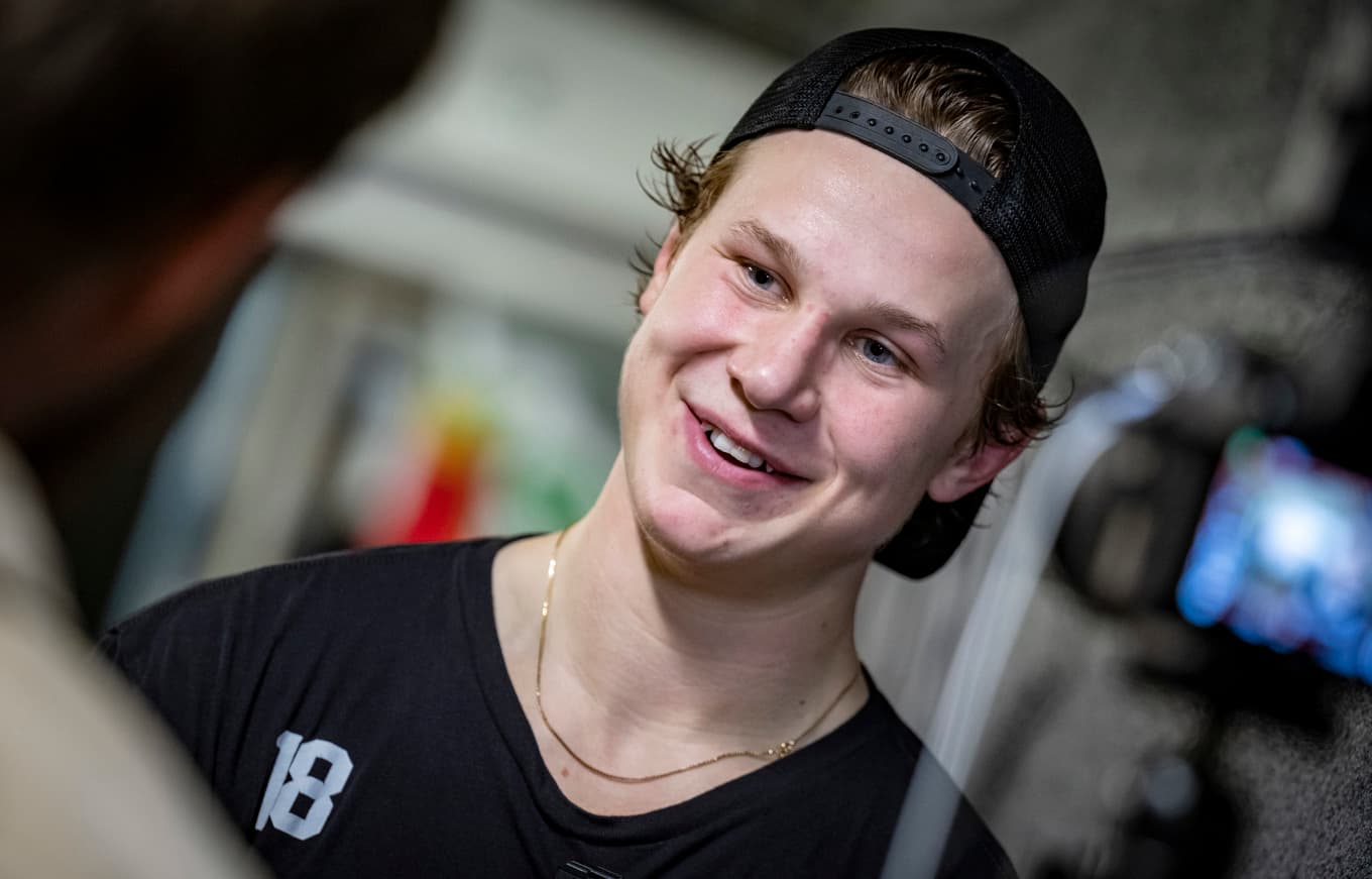 Eddie Genborg gjorde säsongens första mål när Timrå överraskande tog säsongens första trepoängare hemma mot serieledande Frölunda. Arkivbild. Foto: Johan Nilsson/TT