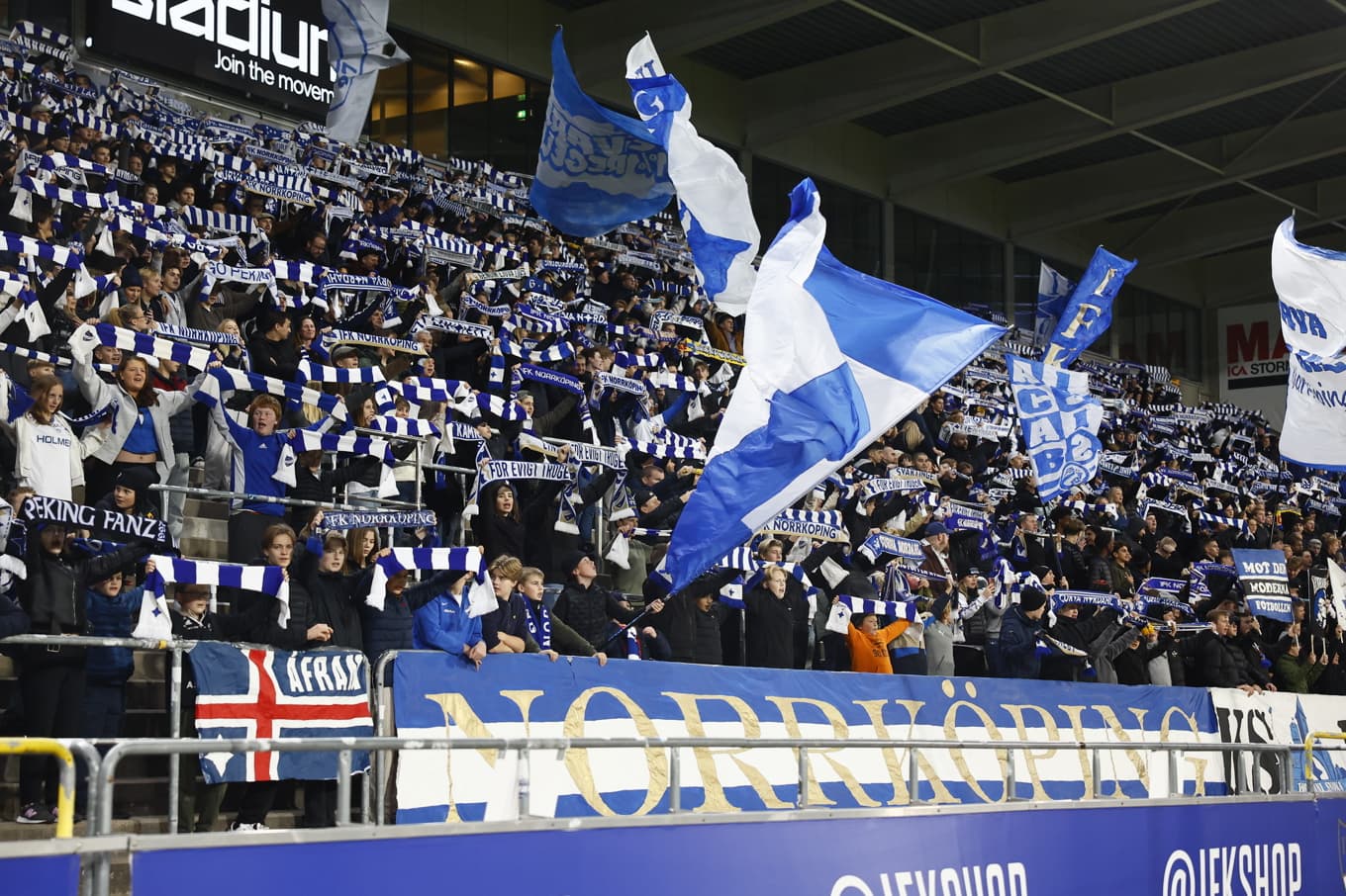Det ser ut att bli allsvensk fotboll för IFK Norrköpings supportar nästa år. Arkivbild. Foto: Stefan Jerrevång/TT