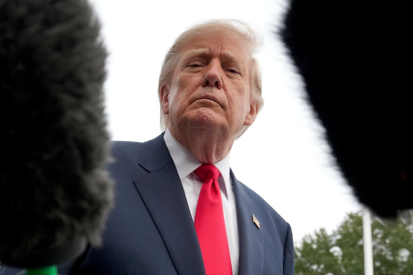 Donald Trump under fredagen. Foto: Alex Brandon/AP/TT