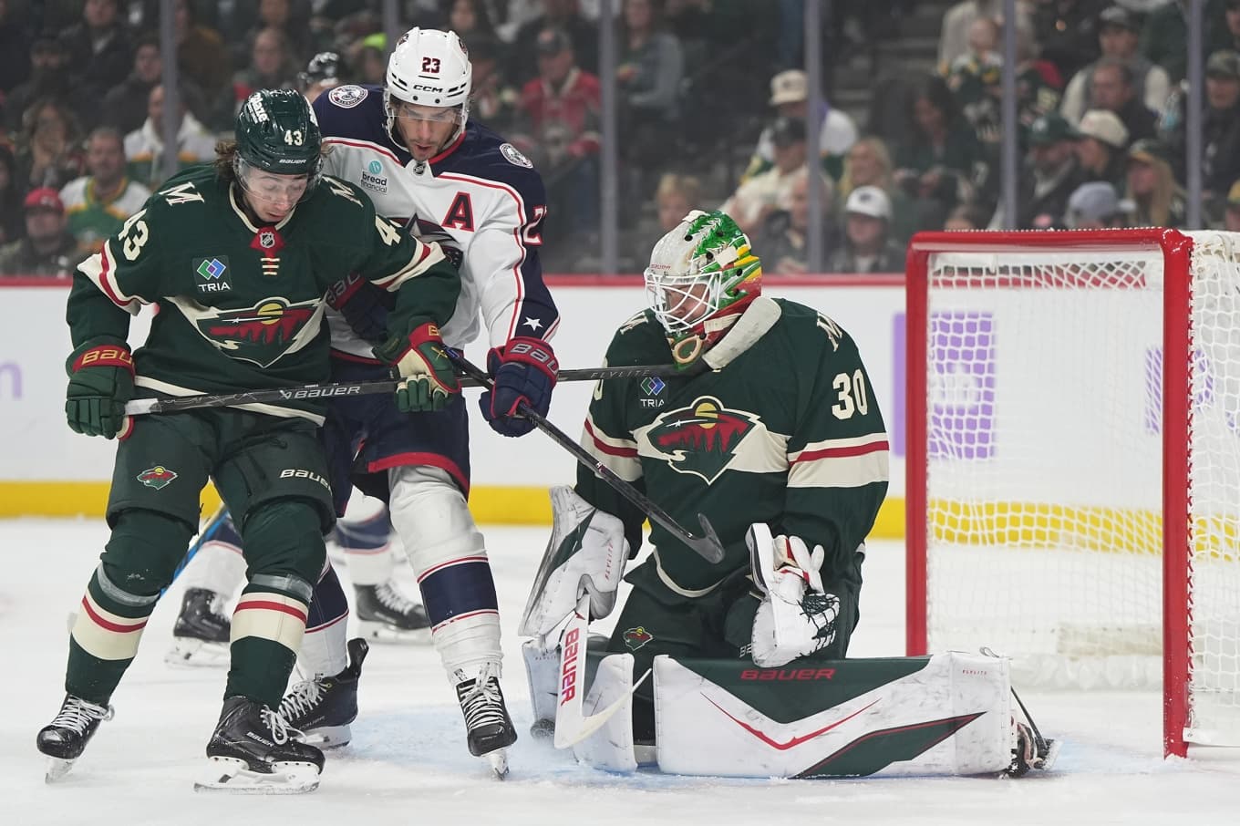 Jesper Wallstedt släppte bara en puck förbi sig mot Columbus. Foto: Abbie Parr/AP/TT
