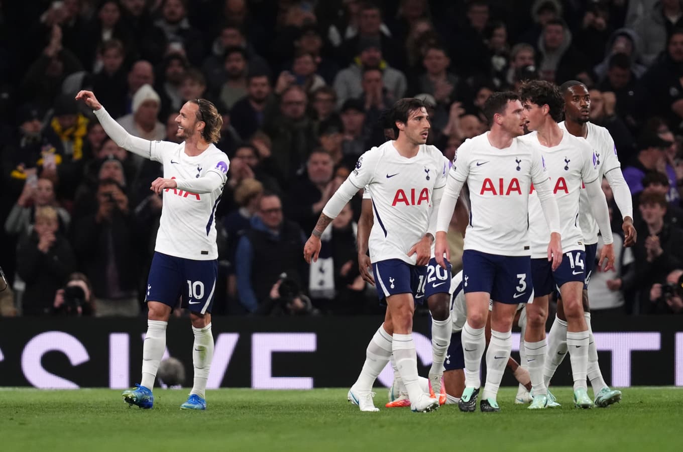 James Maddison satte 1–0 för Tottenham. Foto: John Walton/AP/TT