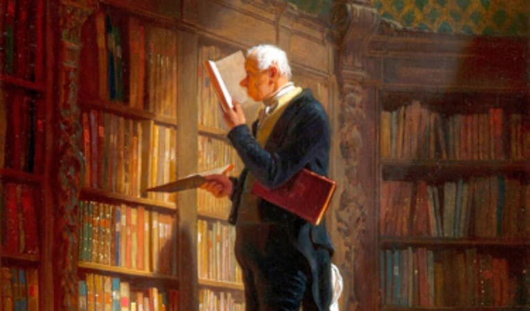 Ju mer vi fördjupar oss, desto mer finns att upptäcka. Målning av Carl Spitzweg (1808–1885). Foto: Grohmann Museum/Wikimedia Commons
