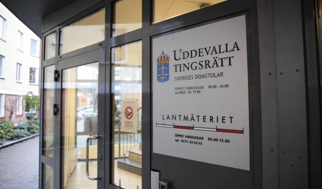 Uddevalla tingsrätt, där ärendet gällande den misstänkta brottsligheten handläggs. Foto: Adam Ihse/TT