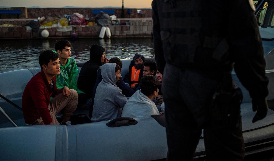 
Migranter vid Greklands kust den 29 september 2019. Foto: Angelos Tzortzinis/AFP/Getty Images                                                