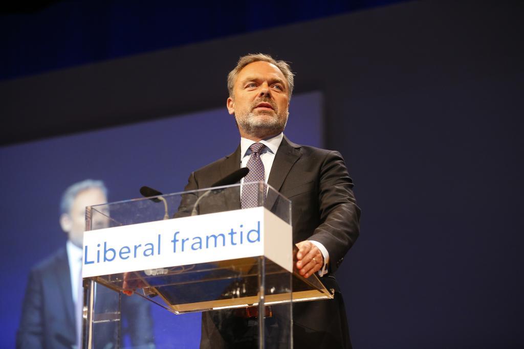 Liberalernas partiledare Jan Björklund vid partiets riksmöte. (Foto: Stefan Jerrevang/TT)