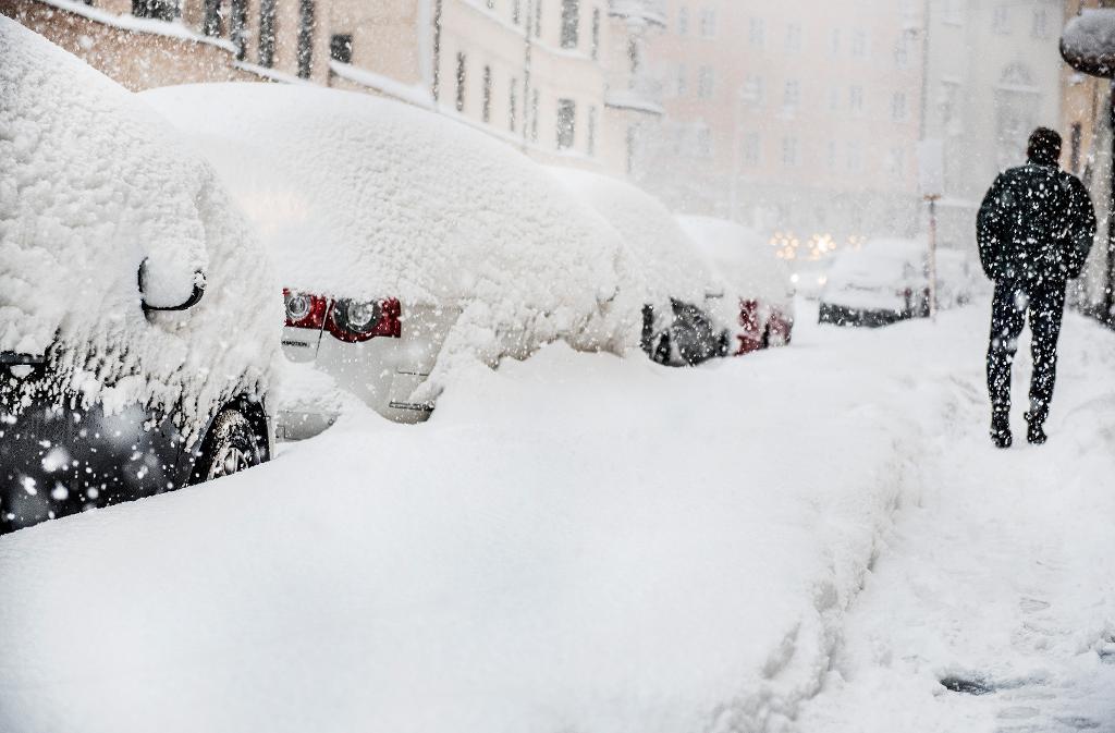 Sverige får sig en rejäl snösmocka de närmaste timmarna. (Foto: Tomas Oneborg/SvD/TT)