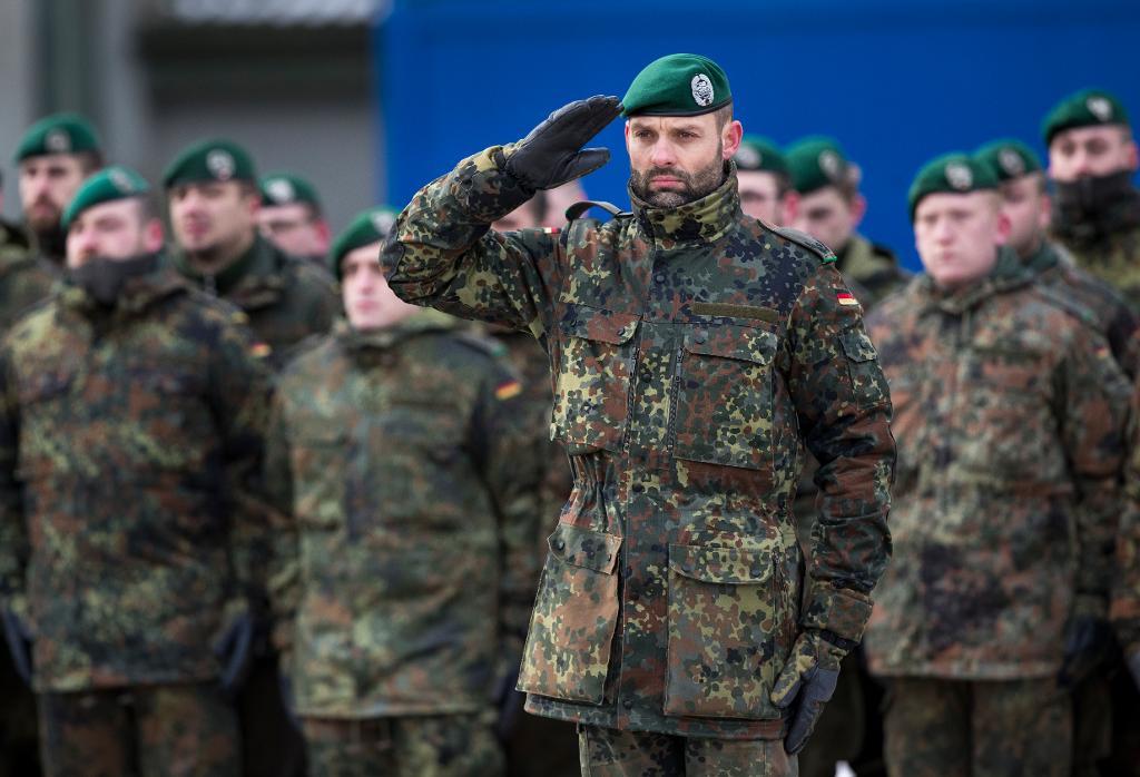 Tyska soldater har placerats i Litauen. Ryssland ser Natos upptrappning som ett hot.  Foto: Mindaugas Kulbis-arkivbild